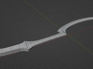 Game ready low poly sword khopesh 3D Model