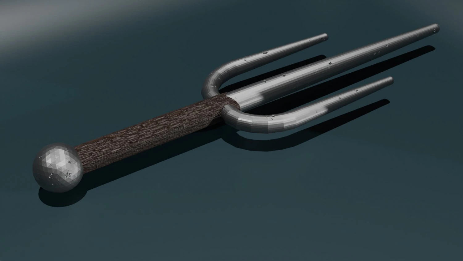 Game ready low poly sword sai weapon 3D Model .c4d .max .obj .3ds .fbx .stl .blend 
