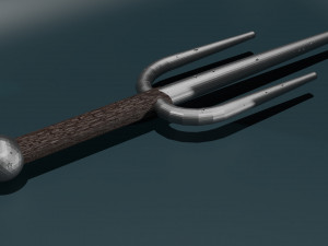 Game ready low poly sword sai weapon 3D मॉडल