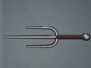 Game ready low poly sword sai weapon 3D Modell