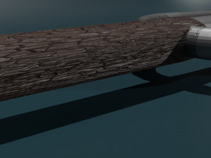 Game ready low poly sword sai weapon 3D Modell