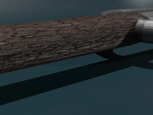 Game ready low poly sword sai weapon 3D Model