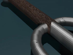 Game ready low poly sword sai weapon 3D Model