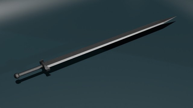 Game ready low poly sword Modelo 3D .c4d .max .obj .3ds .fbx .stl .blend 