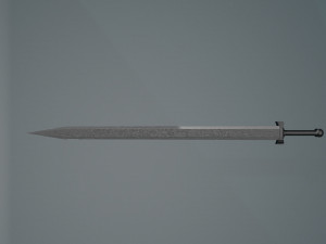 Game ready low poly sword Modelo 3D