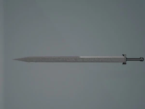 Game ready low poly sword 3D Model