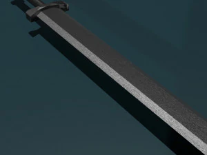Game ready low poly sword 3D Model