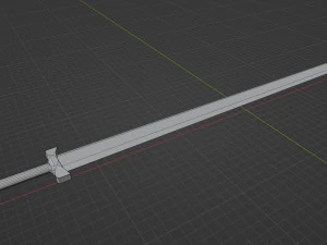 Game ready low poly sword 3D Model