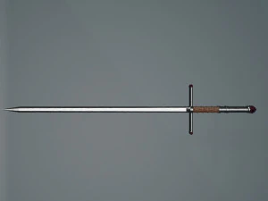 Game ready low poly long sword 3D Model
