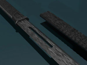 Game ready low poly katana 3D Model