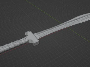 Game ready low poly sword 3D Model