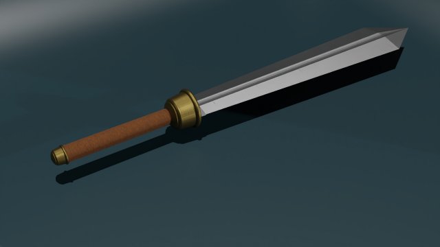 Game ready low poly sword Modelo 3D .c4d .max .obj .3ds .fbx .stl .blend