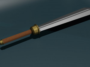 Game ready low poly sword 3D 模型