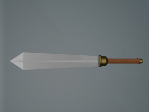 Game ready low poly sword Modelo 3D