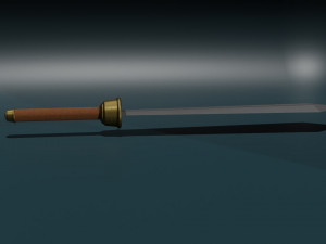 Game ready low poly sword Modelo 3D