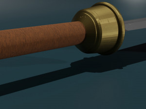 Game ready low poly sword Modelo 3D