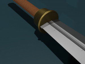 Game ready low poly sword Modelo 3D