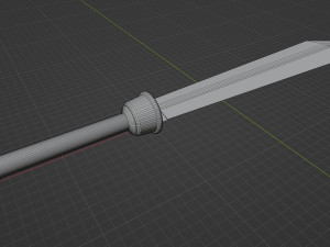 Game ready low poly sword Modelo 3D