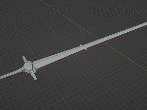 Game ready low poly sword 3D-Modell