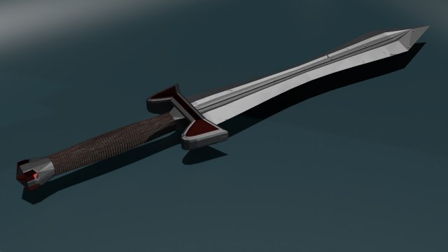 Game ready low poly sword 3Dモデル .c4d .max .obj .3ds .fbx .stl .blend 