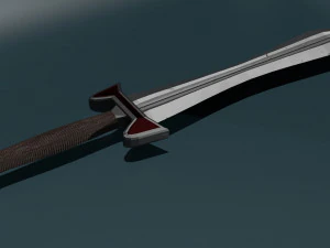 Game ready low poly sword 3D Model