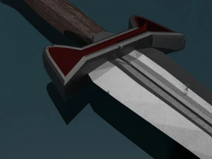 Game ready low poly sword 3D Model
