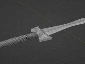 Game ready low poly sword 3D Model
