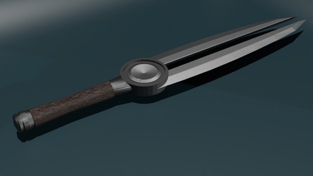 Game ready low poly sword Model 3D .c4d .max .obj .3ds .fbx .stl .blend 