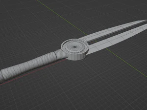 Game ready low poly sword 3D Model