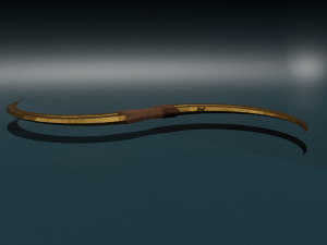 Game ready low poly sword Modèle 3D