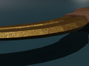 Game ready low poly sword Modèle 3D