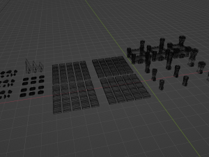 Tower defance game ready low poly tower pack Modèle 3D