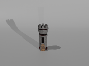 Tower defance game ready low poly tower pack Modèle 3D