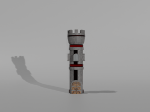 Tower defance game ready low poly tower pack Modèle 3D