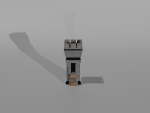 Tower defance game ready low poly tower pack Modèle 3D