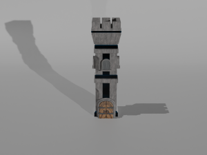 Tower defance game ready low poly tower pack Modèle 3D