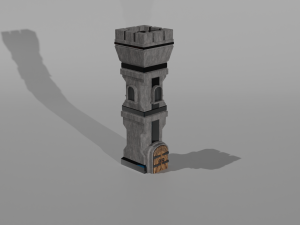 Tower defance game ready low poly tower pack Modèle 3D