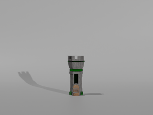Tower defance game ready low poly tower pack Modèle 3D