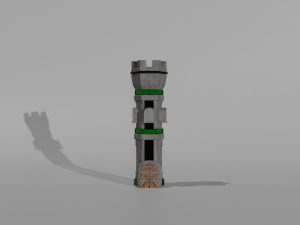 Tower defance game ready low poly tower pack Modèle 3D
