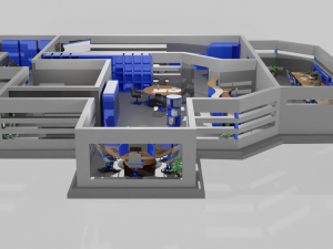 Office game ready pack Modèle 3D