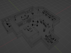 Office game ready pack Modèle 3D