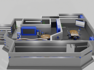 Office game ready pack Modèle 3D