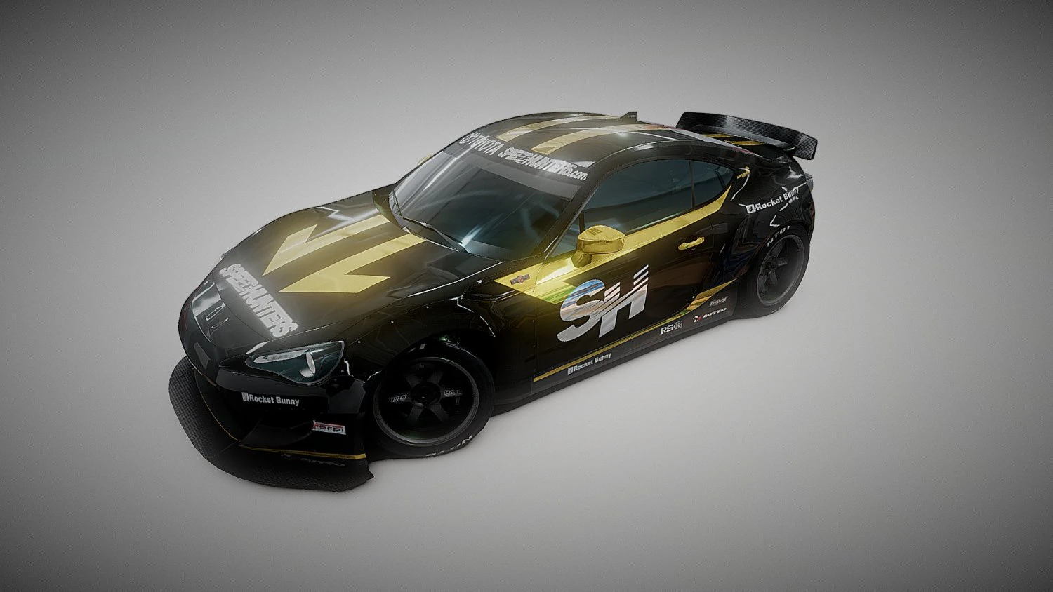 Toyota GT86 Liberty Walk 3D Model .c4d .max .obj .3ds .fbx .stl .blend 