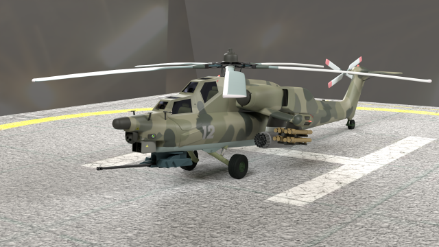 Mi-28N Night Hunter Modelo 3D .c4d .max .obj .3ds .fbx .stl .blend 