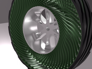 Innovative Bridgestone Airless wheel 3D Model
