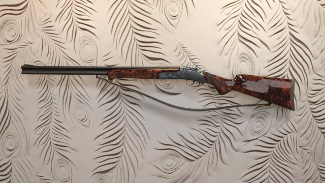 A hunting rifle 3D 모델 .c4d .max .obj .3ds .fbx .stl .blend 