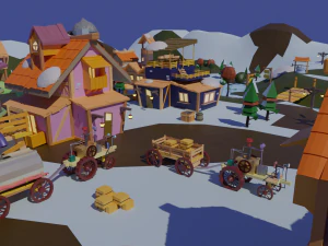 Village Pack-Flexible Modular 3D Model