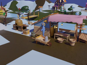 Village Pack-Flexible Modular 3D Model