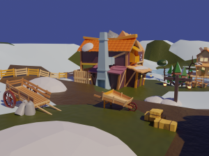 Village Pack-Flexible Modular 3D-Modell