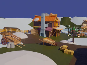 Village Pack-Flexible Modular 3D Model